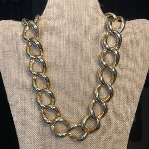 Vintage 1984 Gay Boyer Gold Tone Chunky Necklace